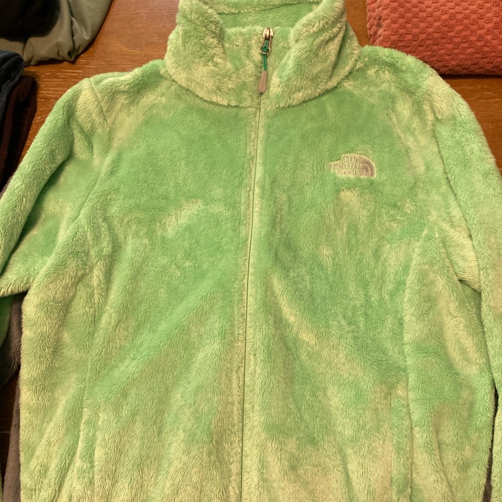Green North Face Fuzzy Jacket